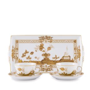 TEA SET FOR TWO WITH TRAY - AURUM ORIENTE ITALIANO - TESORI